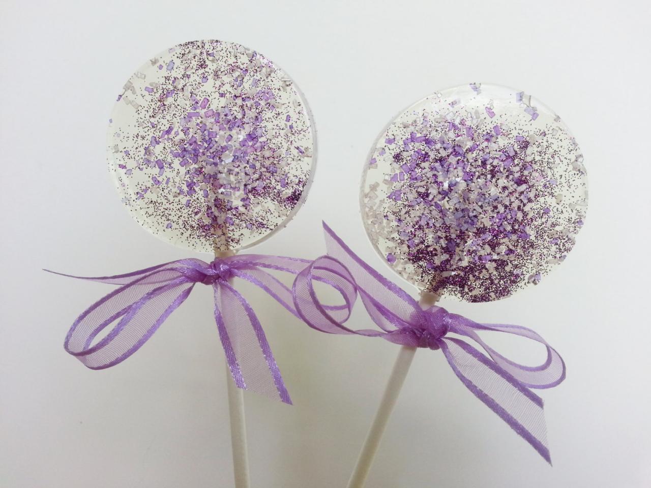 purple wedding favors