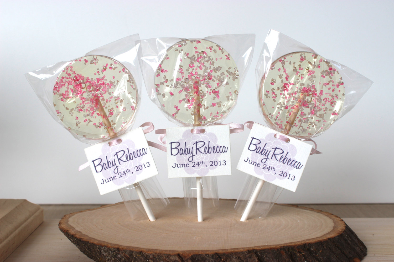 Cotton Candy Baby Shower Favors, Pink Candy, Baby Shower Favors, Wedding Favors, Heart Candy, Be ...